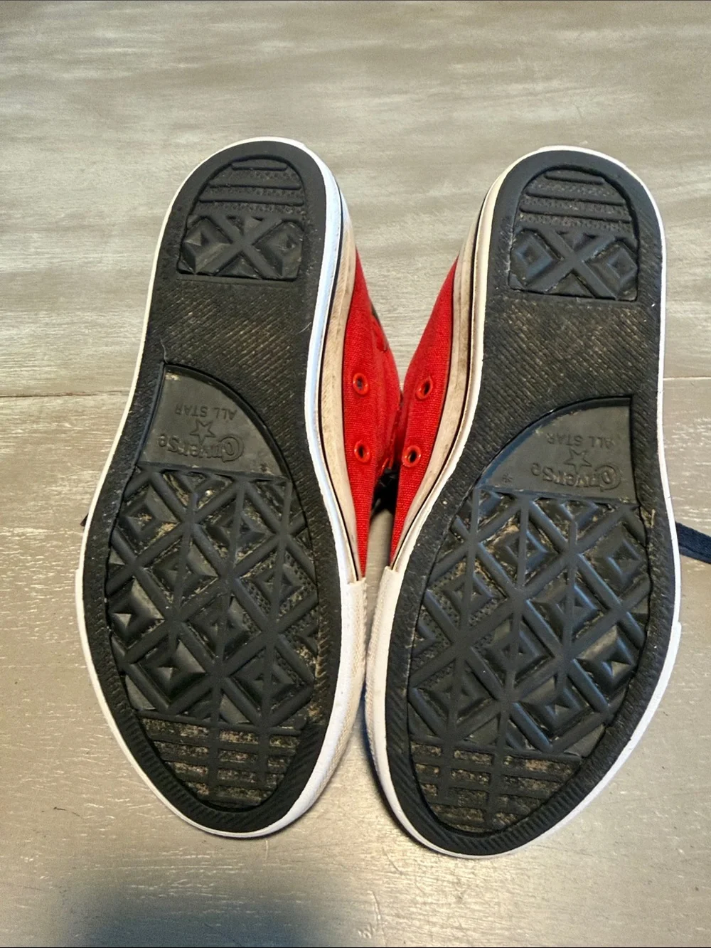 Converse Kids Red and Black High Top Sneakers